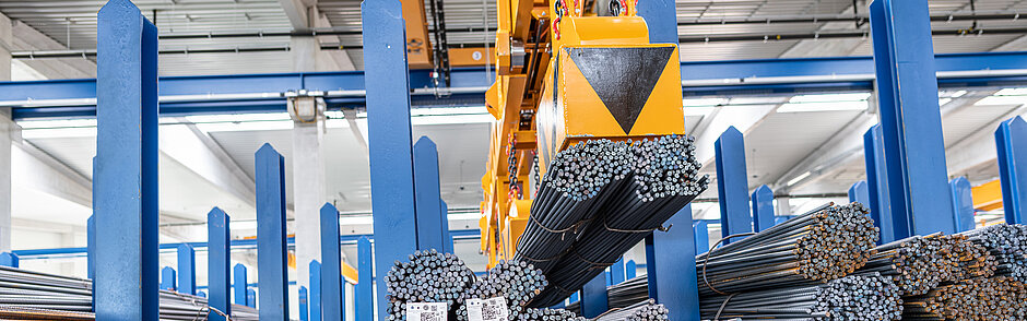 Betonstahl mit TRUNINGER im Einmann-Betrieb bewegen.